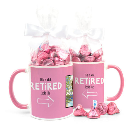 Personalized Retirement Photo 11oz Mug with Hershey's Kisses