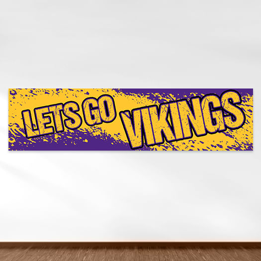 Let's Go Vikings Football Party 5 Ft. Banner