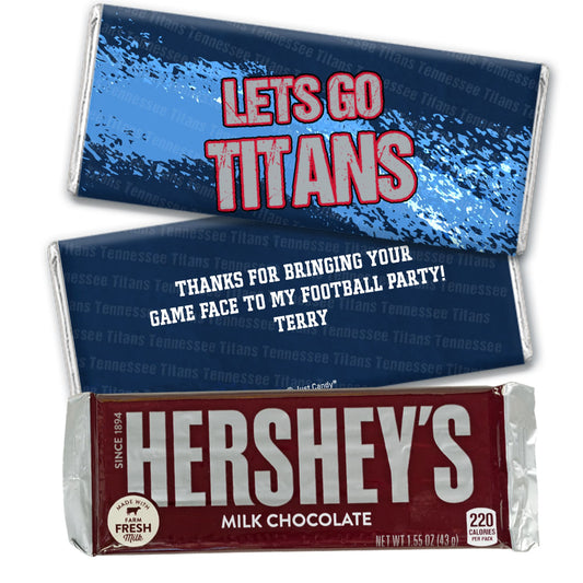 Personalized Titans Football Party Hershey's Hershey's Milk Chocolate Bar & Wrapper