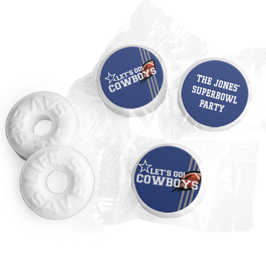 Personalized Cowboys Football Party Life Savers Mints