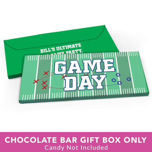 Deluxe Personalized Football Field Candy Bar Favor Box