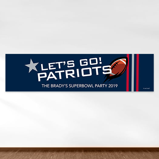 Patriots Football Party 5 Ft. Banner