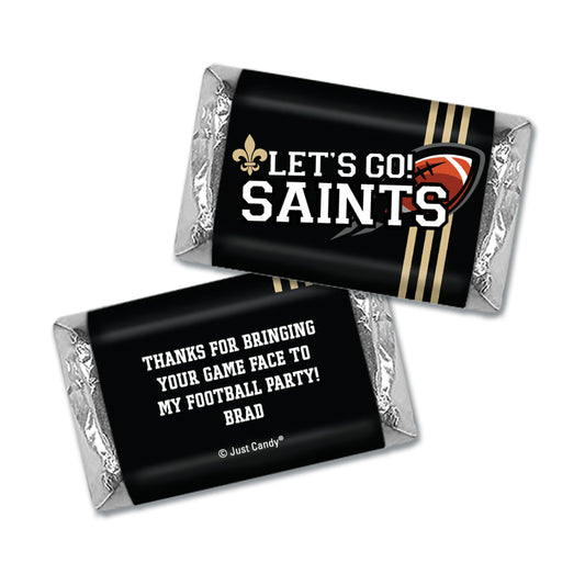 Personalized Hershey's Miniatures Wrappers Saints Football Party