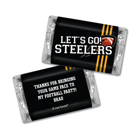 Personalized Hershey's Miniatures Wrappers Steelers Football Party