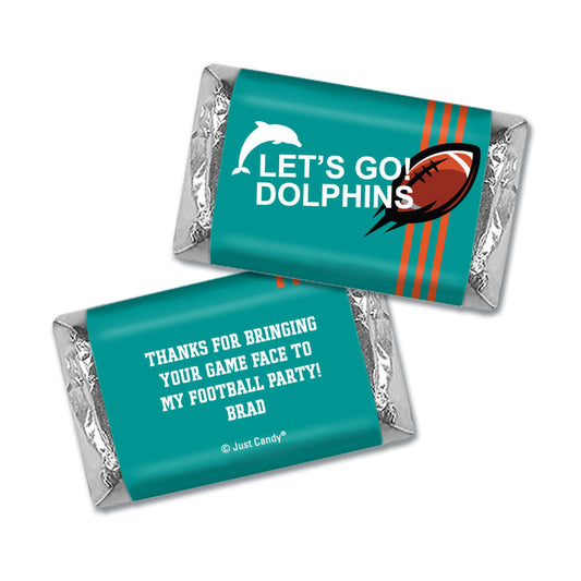 Personalized Hershey's Miniatures Dolphins Football Party