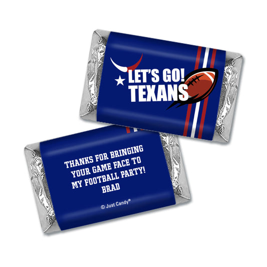 Personalized Hershey's Miniatures Wrappers Texans Football Party