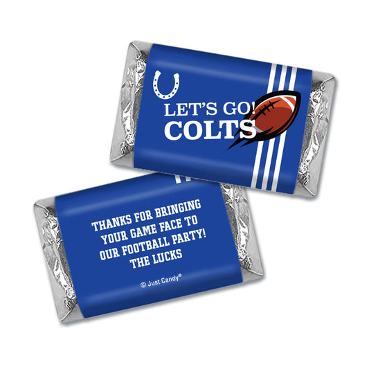 Personalized Hershey's Miniatures Wrappers Colts Football Party