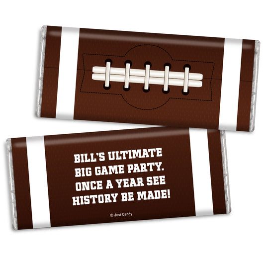 Personalized Football Party Themed Football Hershey's Hershey's Milk Chocolate Bar & Wrapper