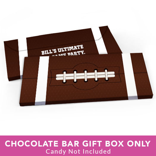 Deluxe Personalized Football Big Game Candy Bar Favor Box