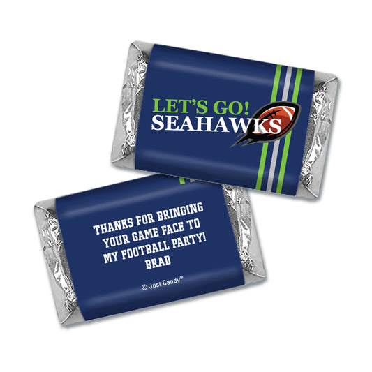 Personalized Hershey's Miniatures Wrappers Seahawks Football Party