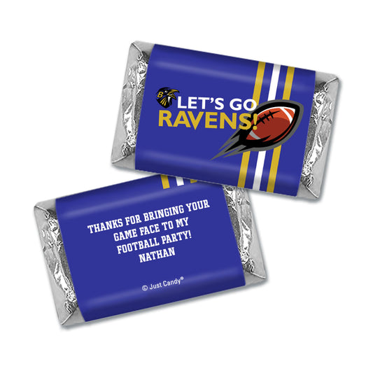 Personalized Hershey's Miniatures Wrappers Ravens Football Party