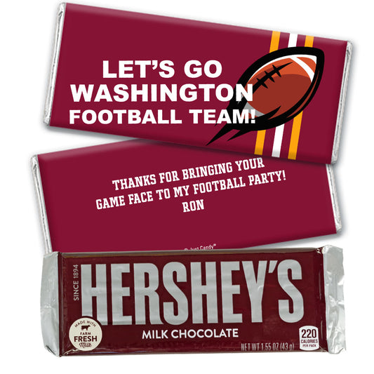 Personalized Washington Football Party Hershey's Hershey's Milk Chocolate Bar & Wrapper