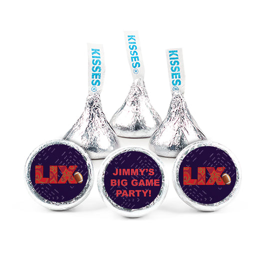 Personalized Football Party Themed Stadium Hershey's Kisses Candy