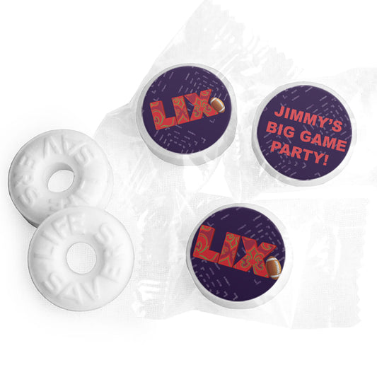 Personalized Football Party Themed Stadium Life Savers Mints