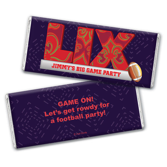 Personalized Football Party Themed Stadium Hershey's Hershey's Milk Chocolate Bar & Wrapper