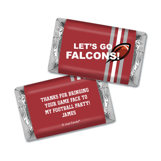 Personalized Football Party Lets Go Falcons Hershey Miniature Wrappers Only