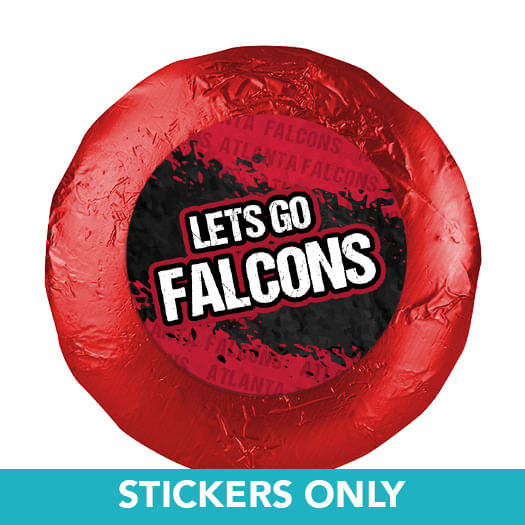 Let's Go Falcons 1.25" Stickers (48 Stickers)