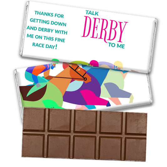 Personalized Talk Derby To Me Belgian Chocolate Bar