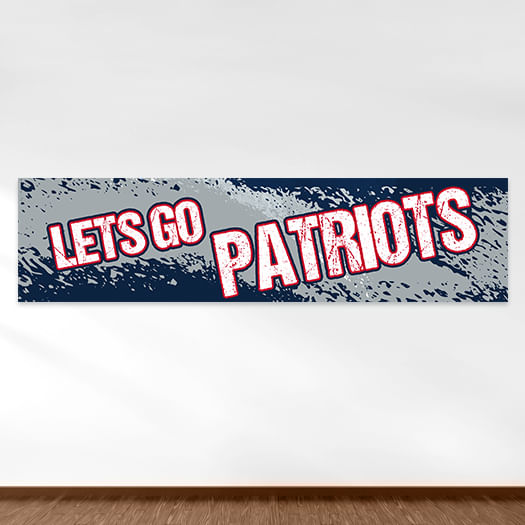 Let's Go Patriots Football Party 5 Ft. Banner