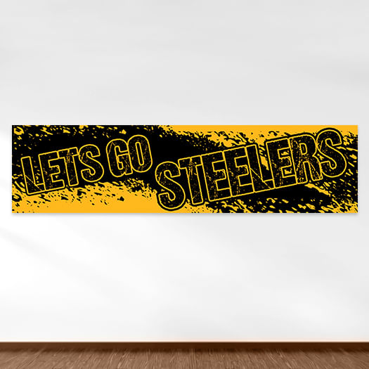 Let's Go Steelers Football Party 5 Ft. Banner