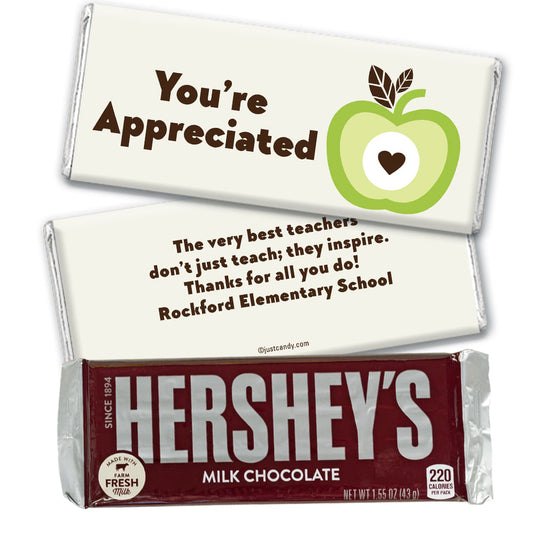 Personalized Teacher Appreciation Hershey's Hershey's Milk Chocolate Bar & Wrapper