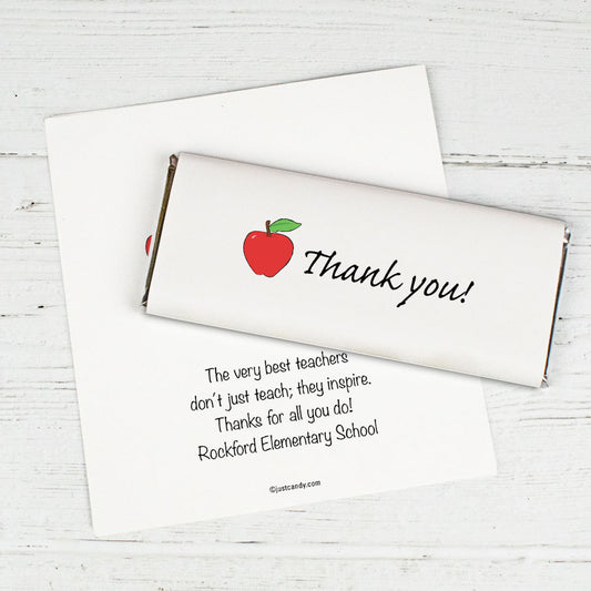 Personalized Teacher Appreciation Chocolate Bar Wrappers