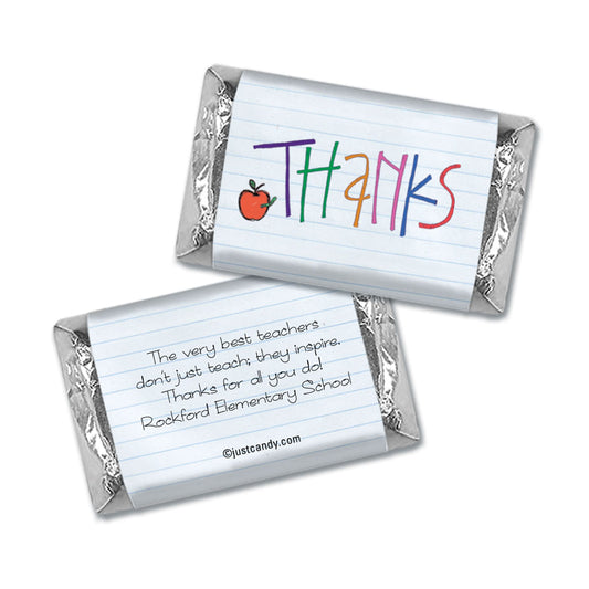 Personalized Teacher Appreciation Mini Wrappers