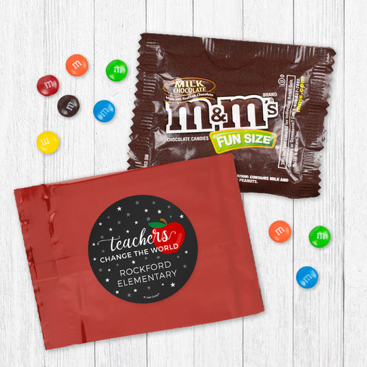 Personalized Teacher Appreciation Teachers Change the World M&Ms Favor Bag