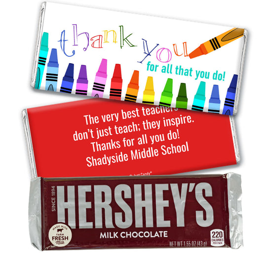 Personalized Thank You For All That You Do Crayon Art Hershey's Milk Chocolate Bar