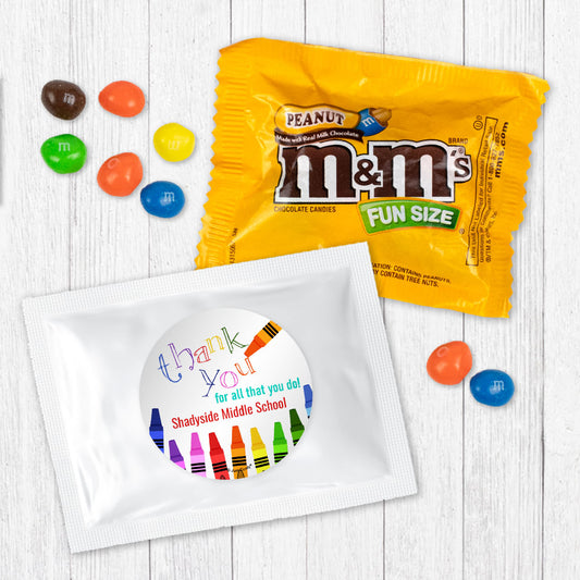 Personalized Teacher Appreciation Thank You M&Ms Favor Bag