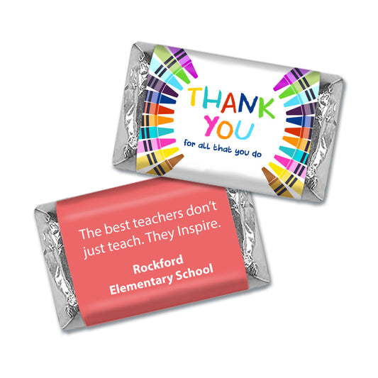 Teacher Appreciation Thank You Personalized Hershey's Miniatures Colorful Thank You