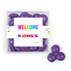 Personalized Welcome JUST CANDY� favor cube with Just Candy Milk Chocolate Minis