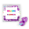 Personalized Welcome JUST CANDY� favor cube with Hershey's Kisses