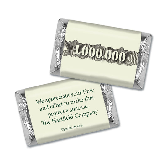 Personalized Business Thank You Thanks a Million Hershey's Miniature Wrappers Only