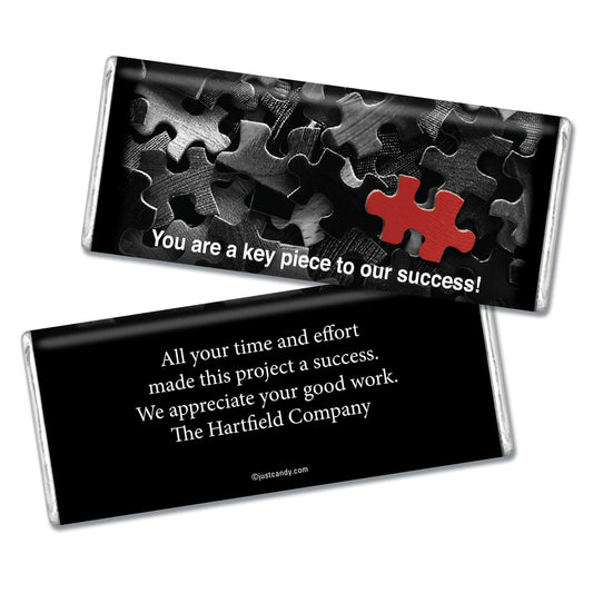 Business Thank You Personalized Hershey's Milk Chocolate Bar Puzzle Key Piece