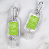 Personalized Hand Sanitizer with Carabiner Thank You Swirls 1 fl. oz bottle