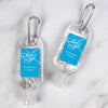 Personalized Hand Sanitizer with Carabiner Thank You Swirls 1 fl. oz bottle