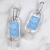 Personalized Hand Sanitizer with Carabiner Thank You Swirls 1 fl. oz bottle