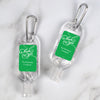 Personalized Hand Sanitizer with Carabiner Thank You Swirls 1 fl. oz bottle