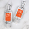 Personalized Hand Sanitizer with Carabiner Thank You Swirls 1 fl. oz bottle