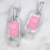 Personalized Hand Sanitizer with Carabiner Thank You Swirls 1 fl. oz bottle