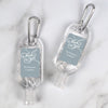 Personalized Hand Sanitizer with Carabiner Thank You Swirls 1 fl. oz bottle