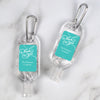 Personalized Hand Sanitizer with Carabiner Thank You Swirls 1 fl. oz bottle