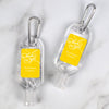 Personalized Hand Sanitizer with Carabiner Thank You Swirls 1 fl. oz bottle