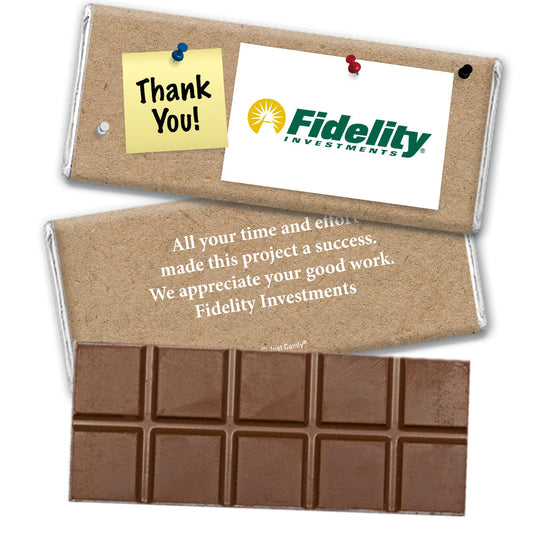 Personalized Thank You Belgian Chocolate Bar & Wrapper