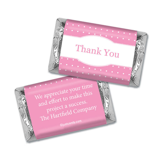 Personalized Thank You Pin Dots Hershey's Miniature Wrappers Only