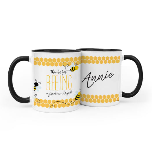 Personalized Thank You Bee 11oz Mug