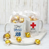 Personalized Doing A Great Job 11oz Mug with Lindt Truffles