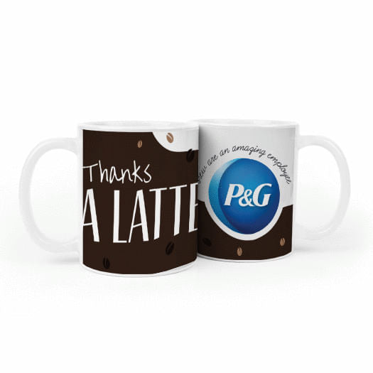 Personalized Add Your Logo Thanks A Latte 11oz Mug