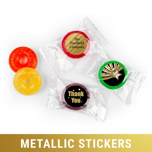 Personalized Metallic Thank You Shining Star Life Savers 5 Flavor Hard Candy